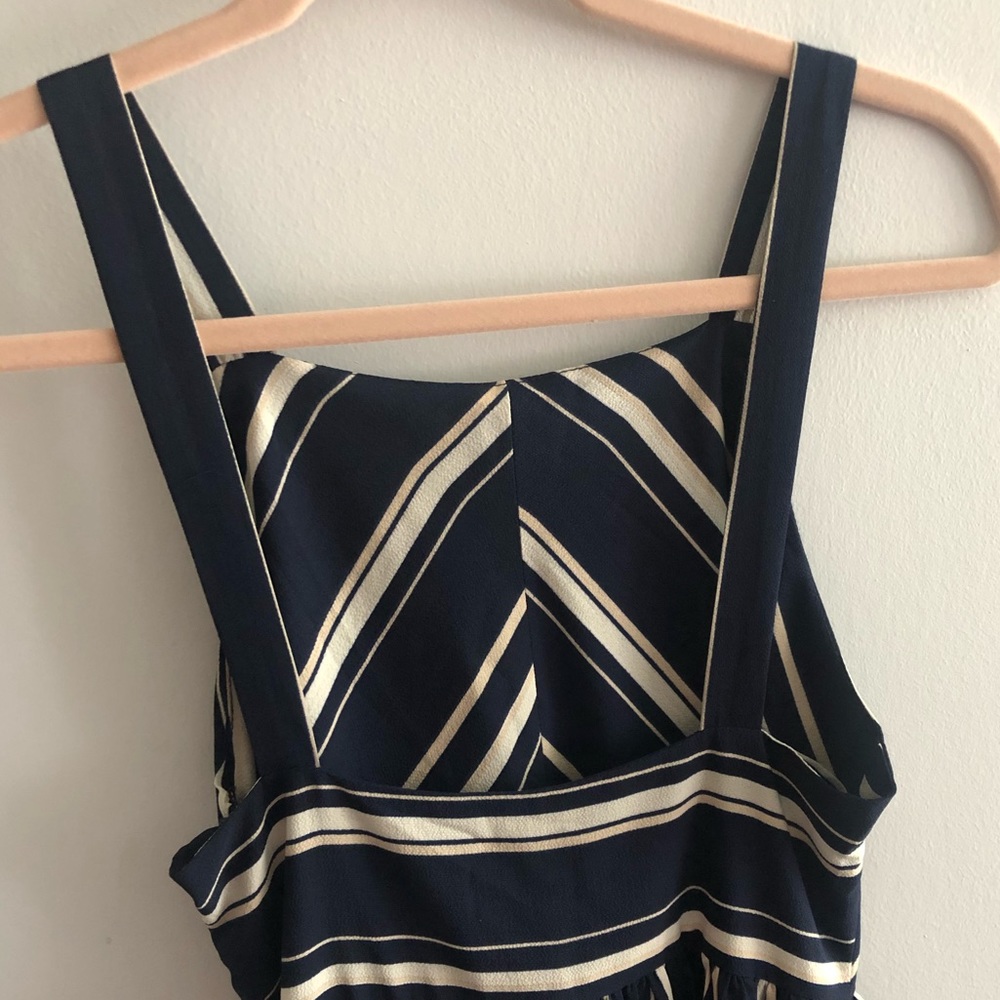 EVERLY | Navy Pinstripe Dress - Picture 4 of 4